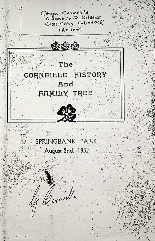 The Corneille History and Family Tree by George Corneille (1932)