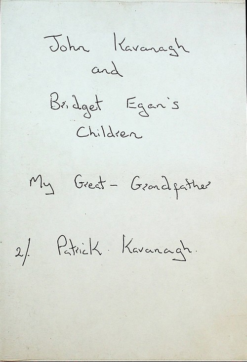 John Kavanagh and Bridget Egan's Children - My great-grandfather, Patrick Kavanagh (2010) [CD-ROM]